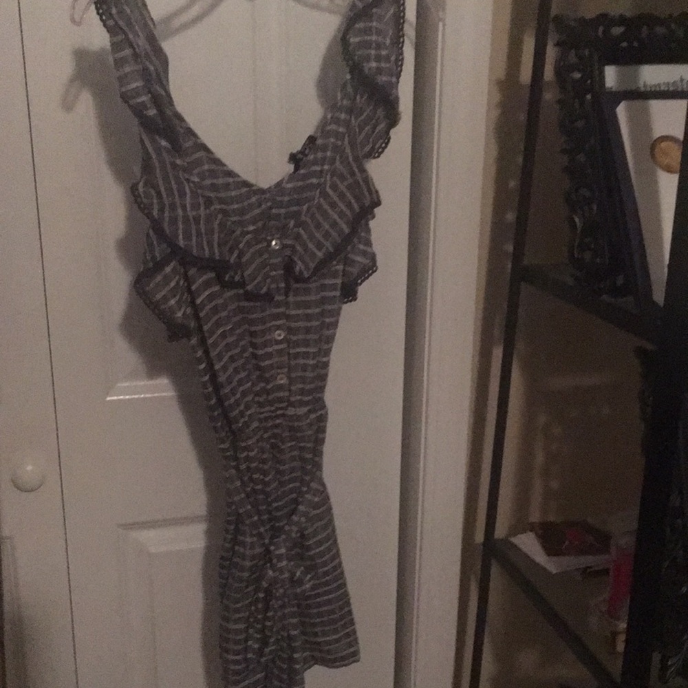 Dark Navy Striped Sleeveless Shirt